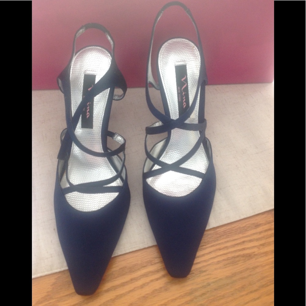 Nina Navy Blue Heels